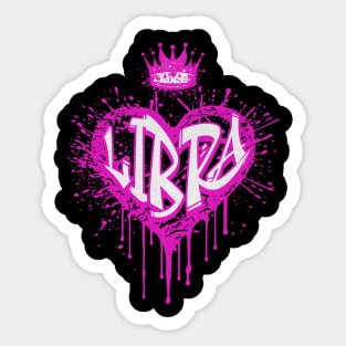 Libra Graffiti Airbrush Heart Zodiac Sign Birthday Astrology Sticker